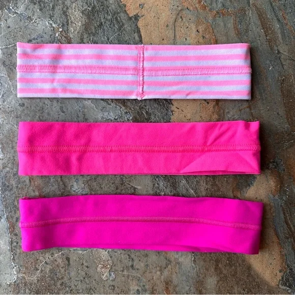 Lululemon Pink Headband Set 3 Pieces - Picture 4 of 7